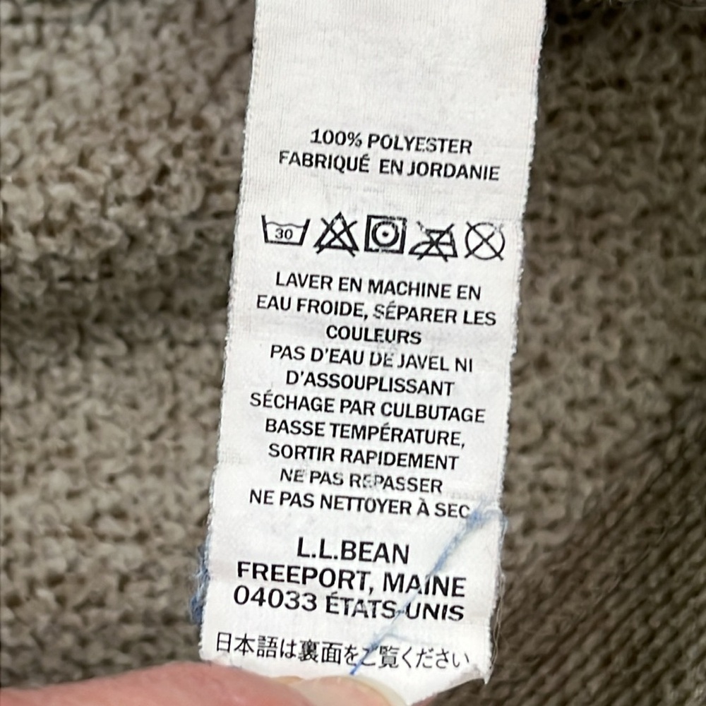 L.L. BEAN QUARTER ZIP PULLOVER TAN FLEECE LONG SLEEVE VERY WARM SZ XXL - Picture 11 of 14